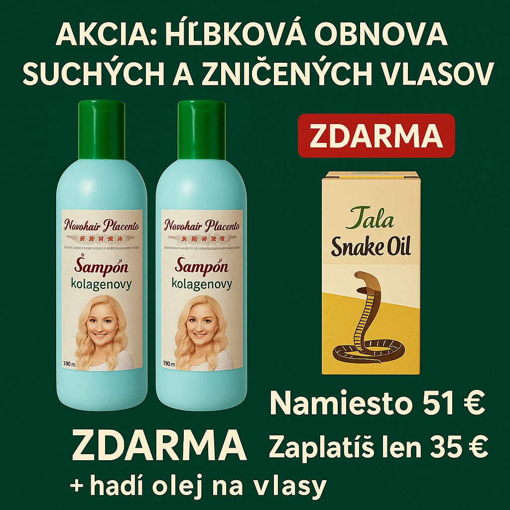 Regeneračný balík pre suché a poškodené vlasy – Novohair Placenta + hadí olej